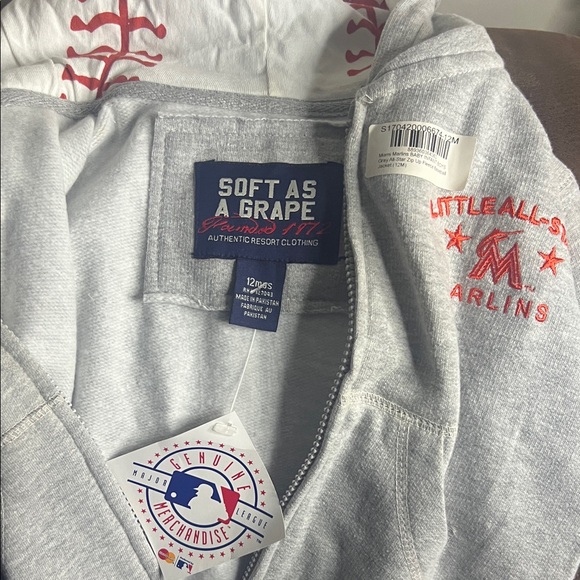Little All-Star, Marlins size 12 month nwt Gray Kids Hoodie - Picture 4 of 4